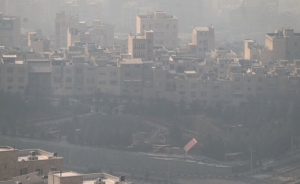 تصویر آسمان البرز زیر غبار وارونگی دما