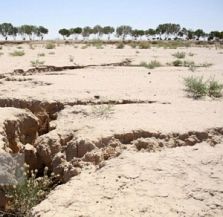 تصویر میانگین فرسایش خاک در البرز ۱۳ تن است