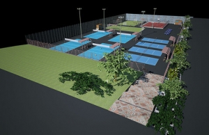تصویر احداث زمین ورزشی «پارک دلاوران» در ایستگاه پایانی
