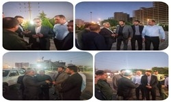 بازدید شبانه فرماندار، شهردار و اعضای شورای اسلامی از ورودی شهر جدید مهستان