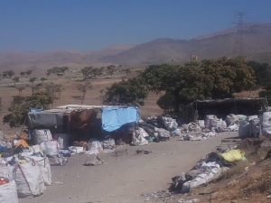 تصویر پاکسازی زباله های رها شده در منطقه حسن آباد کرج