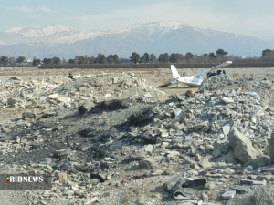 تصویر سقوط یک هواپیمای آموزشی در البرز