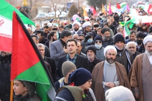 تصویر راهپیمایی ۲۲ بهمن ماه در شهر گرمدره