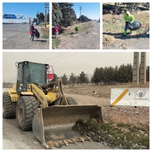 تصویر پاکسازی حاشیه اتوبان تهران، قزوین در محدوده پارکسوار شهرداری مهستان
