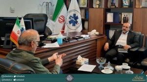 تصویر دیدار علی حدادی با رئیس سازمان اورژانس کشور