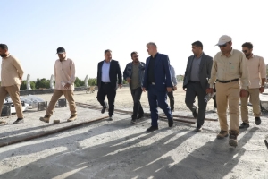 تصویر بازدید استاندار البرز  از طرح خط جایگزین انتقال آب از زیاران به بیلقان
