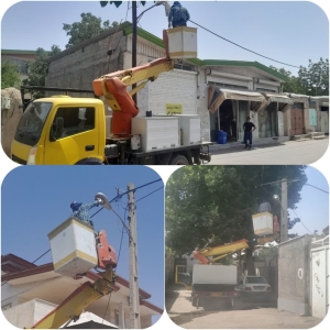 تصویر تعویض چراغ‌های معابر با چراغ‌های LED کم‌مصرف در شهرکوهسار