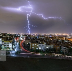 تصویر پیش‌بینی رگبار و رعد و برق در برخی مناطق البرز