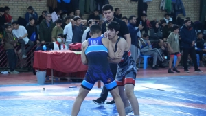 تصویر برگزاری مسابقات کشتی قهرمانی شهرستان کرج به میزبانی کمال‌شهر