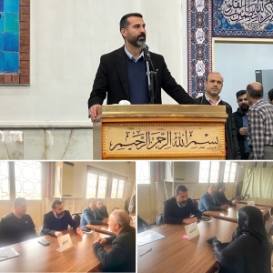 تصویر مدیر توزیع برق شهرستان چهارباغ پاسخگوی نمازگزاران‌جمعه