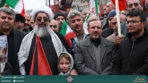 تصویر راهپیمایی روز جهانی قدس در شهرستان ساوجبلاغ برگزار شد