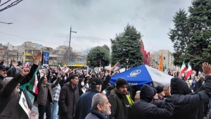 تصویر استمرار خروش مردمی؛یکدلی در حمایت از جبهه مقاومت و رهبری