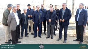 تصویر بازدید علی حدادی از پروژه در حال احداث پست فوق‌توزیع برق در چهارباغ