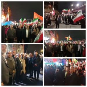 تصویر حضور دانشگاهیان دانشگاه آزاد اسلامی استان البرز در تجمع مردمی کرج