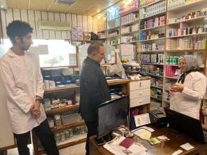 تصویر بازدید میدانی رئیس دانشگاه از داروخانه حسن‌آباد کرج