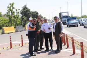 تصویر رمپ های ورودی و خروجی آزاد راه تهران کرج قزوین ایمن سازی می شود