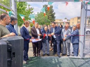 تصویر افتتاح زمین چمن مصنوعی هنرستان میقات هشتگرد