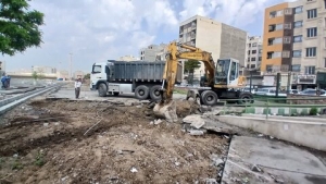 تصویر عملیات عمرانی بلوار پونه غربی آغاز شد