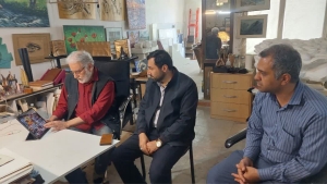 تصویر دیدار سرپرست اداره فرهنگ و ارشادچهارباغ با استاد فرهاد رحمتی