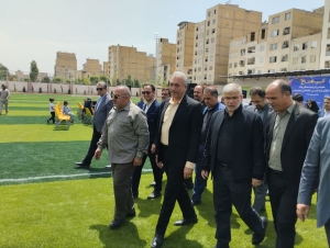 تصویر ورزشگاه یک هزار نفری محمد شهر کرج به بهره برداری رسید