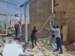 تصویر تخریب بنای غیرمجاز در حصارک بالا