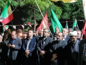 تصویر اجتماع با شکوه مردم مؤمن و ولایت‌مدار بخش تنکمان