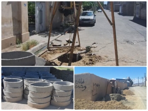 تصویر تکمیل عملیات اجرایی چاه‌های جذبی در ماهدشت