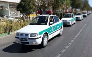 تصویر اجرای طرح آرامش در شهر توسط پلیس "نظرآباد" ‌