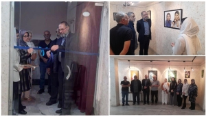 تصویر افتتاح نمایشگاه تجسمی به مناسبت آغاز دهه ولایت در ساوجبلاغ