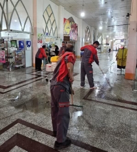 تصویر آغاز طرح جهادی پاکسازی بازارهای روز در سطح شهر فردیس
