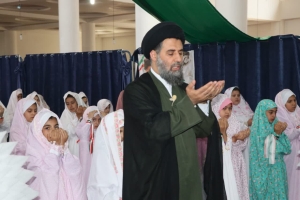 تصویر برگزاری جشن تکلیف دانش‌آموزان دختر نظرآباد همزمان با دهه ولایت و امامت