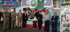 تصویر استقبال از موکب شهدای والامقام محیط بان در محفل تجمعات شبانه