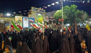 تصویر طنین دوباره شعارهای ضد استکباری در یکصد و یکمین شب همبستگی مردم اشتهارد