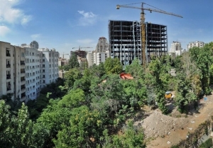 تصویر افزایش 15 درجه‌ای دما بر اثر تبدیل یک باغ به ساختمان!