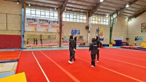 تصویر برپایی اردوی ملی‌پوشان ترامپولین برای بازی های آسیایی در البرز