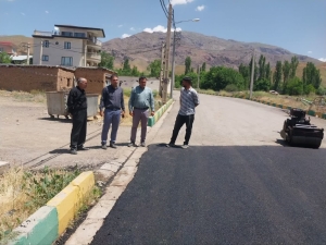 تصویر آسفالت پل ورودی محله خسبان طالقان