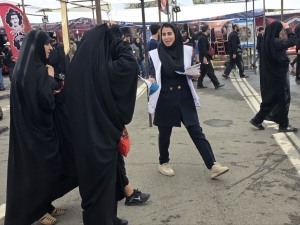 تصویر استقرار تیمی از کارشناسان اورژانس اجتماعی در موکب ستاد گمشدگان