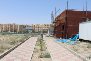 تصویر گام پایانی تکمیل رختکن شهرک پیام