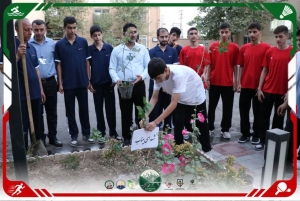 تصویر کاشت نهال  به یاد دانش آموزان شهید مدرسه میناب به میزبانی البرز