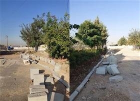 آغاز عملیات عمرانی و جدولگذاری در خیابان نسترن ۵ کرج