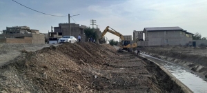 تصویر پیشرفت عملیات پی‌کنی در محدوده گلسار؛ آغاز فعالیت در سمت چپ کانال